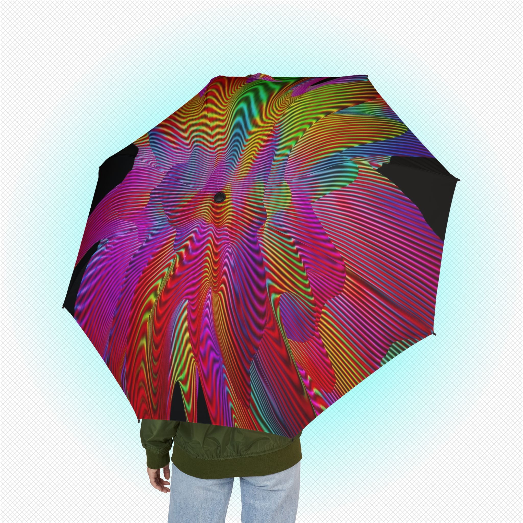 GLITCH BLOOM FOLDABLE UMBRELLA